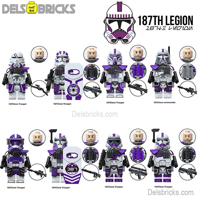 187th Legion Clone troopers Set of 8 | Lego Star Wars Minifigures Custom Toys - DelsBricks MinifiguresLego Star Wars MinifiguresDelsBricks MinifiguresDelsbricks.com