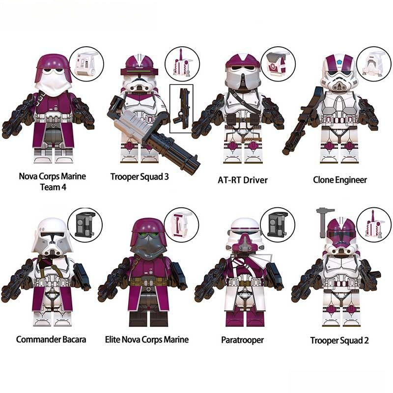 21st Nova corp Clone troopers Set of 8 Star Wars Minifigures - DelsBricks MinifiguresLego Star Wars MinifiguresDelsBricks MinifiguresDelsbricks.com