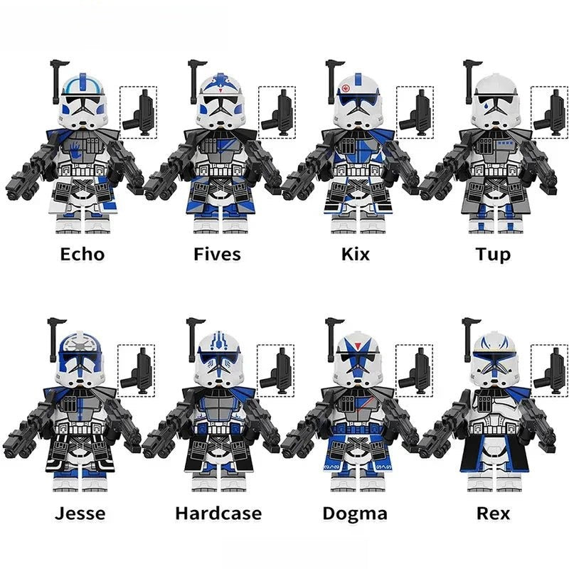 501st Legion Clone troopers Set of 8 | Lego Minifigures Custom Toys 1 - DelsBricks MinifiguresLego Star Wars MinifiguresDelsBricks MinifiguresDelsbricks.com