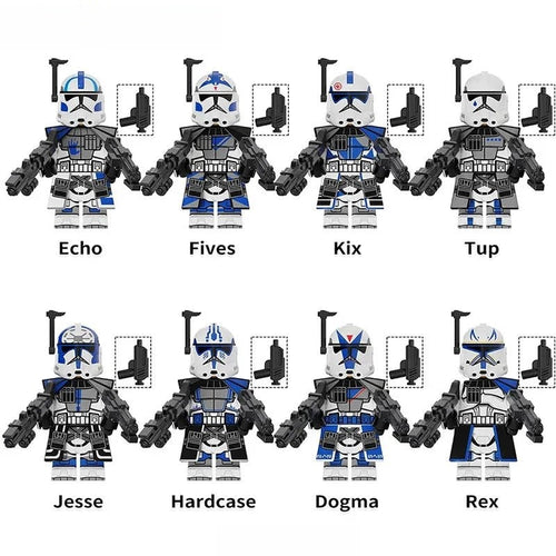 501st Legion Clone troopers Set of 8 | Lego Minifigures Custom Toys 1 - DelsBricks MinifiguresLego Star Wars MinifiguresDelsBricks MinifiguresDelsbricks.com
