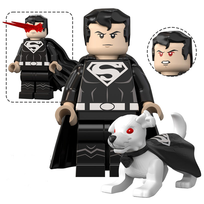 Superman & Krypto Black Suit Animated Series Minifigure Set