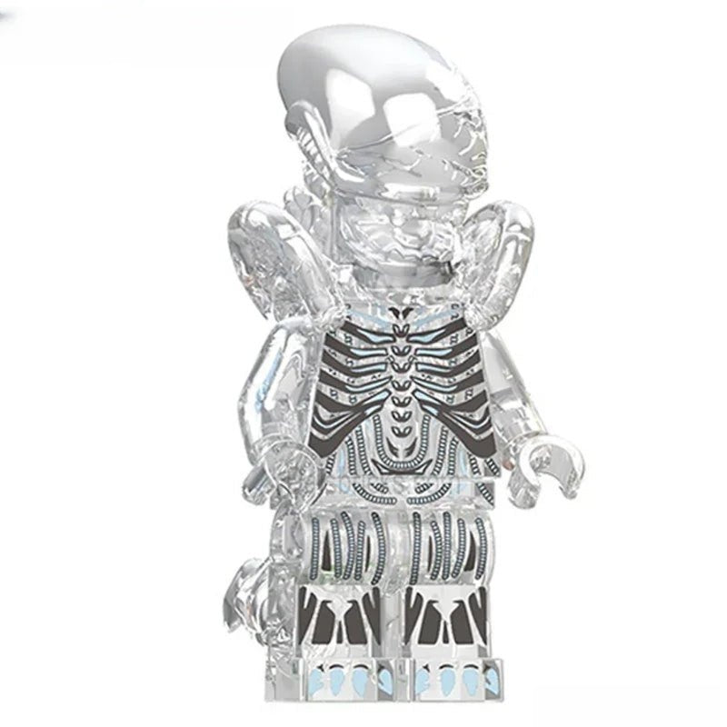 Alien Xenomorph transparent Lego Minifigures custom Toys - DelsBricks MinifiguresMinifiguresDelsBricks MinifiguresDelsbricks