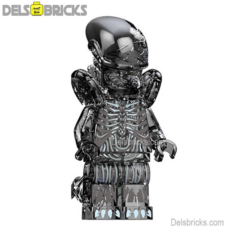 Aliens Xenomorph transparent black Lego Minifigures custom toys - DelsBricks MinifiguresMinifiguresDelsBricks MinifiguresDelsbricks