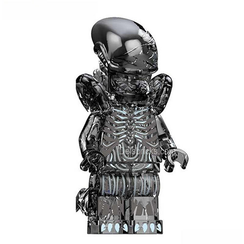 Aliens Xenomorph transparent black Lego Minifigures custom toys - DelsBricks MinifiguresMinifiguresDelsBricks MinifiguresDelsbricks