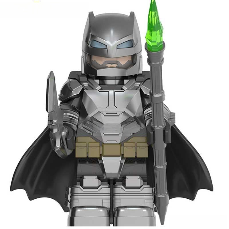 Armored Batman from Batman V Superman Lego Minifigures Custom toys Silver - DelsBricks MinifiguresMinifiguresDelsBricks MinifiguresDelsbricks