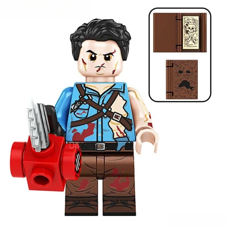 Ash from The Evil Dead Lego Horror Movie Minifigures Custom Toys NEW - DelsBricks MinifiguresLego Horror MinifiguresDelsBricks MinifiguresDelsbricks.com
