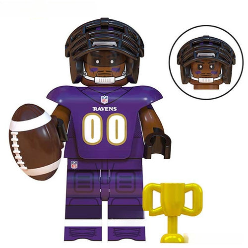 Baltimore Ravens NFL Football Teams Lego Minifigures Custom Toys - DelsBricks MinifiguresMinifiguresDelsBricks MinifiguresDelsbricks