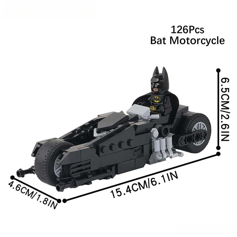 Batman & Batcycle Motorcycle Lego Minifigures Custom Toys - DelsBricks MinifiguresMinifiguresDelsBricks MinifiguresDelsbricks