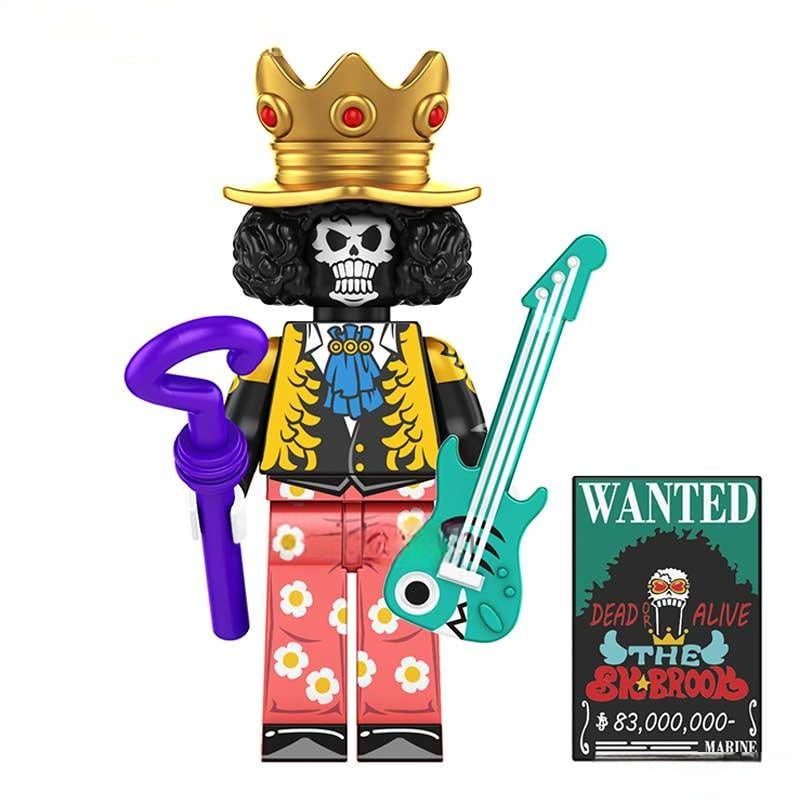 Brook from One Piece Lego Anime Minifigures Custom Toys set5 - DelsBricks MinifiguresMinifiguresDelsBricks MinifiguresDelsbricks