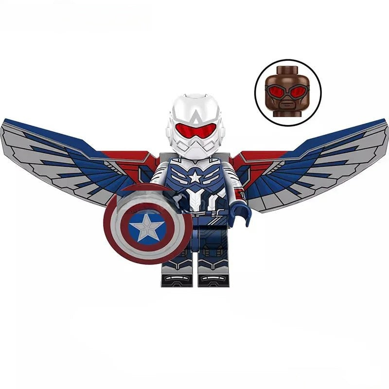 Captain America sam Wilson Avengers Lego Minifigures Custom Toys 1 - DelsBricks MinifiguresMinifiguresDelsBricks MinifiguresDelsbricks