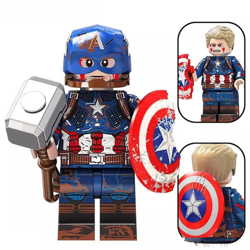 Captain America Steve Rogers Avengers Lego Minifigures Custom Toys 2 - DelsBricks MinifiguresMinifiguresDelsBricks MinifiguresDelsbricks
