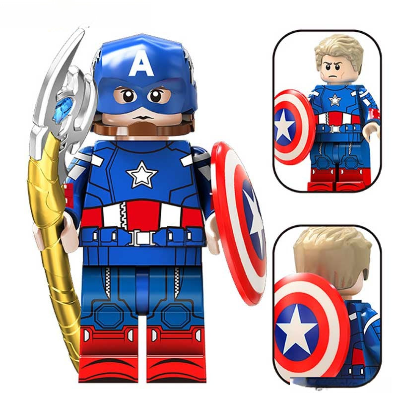 Captain America Steve Rogers Avengers Lego Minifigures Custom Toys 4 - DelsBricks MinifiguresMinifiguresDelsBricks MinifiguresDelsbricks