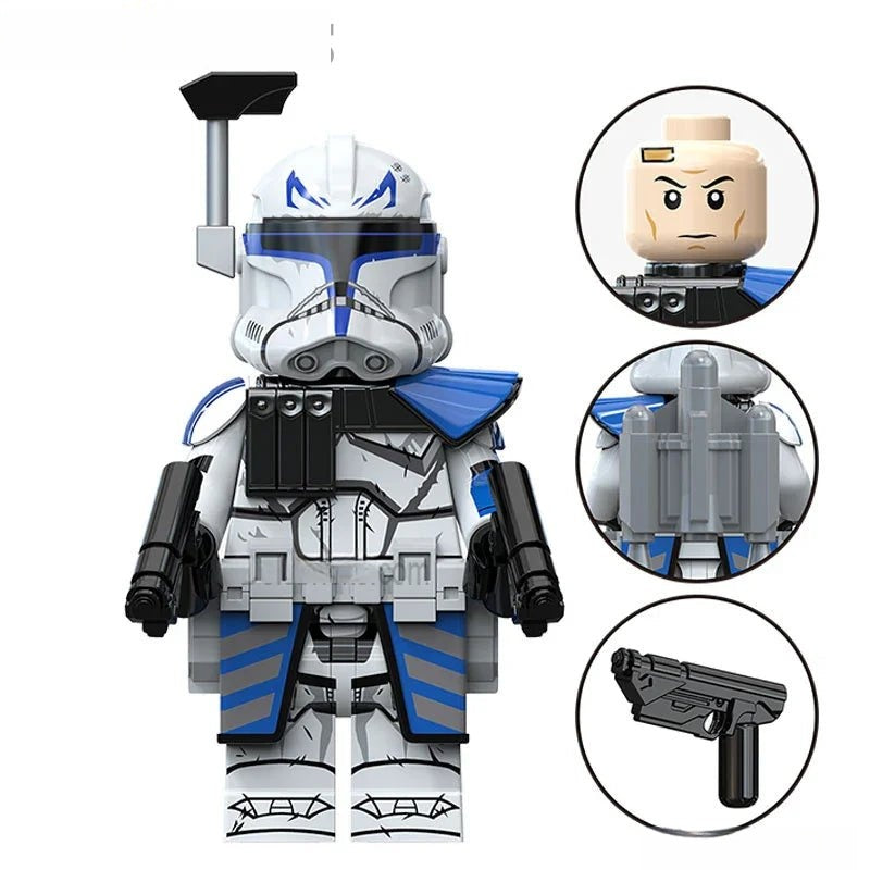 captain Rex 501st Clone trooper Star Wars Lego Minifigures Custom Toys S3 - DelsBricks MinifiguresLego Star Wars MinifiguresDelsBricks MinifiguresDelsbricks.com