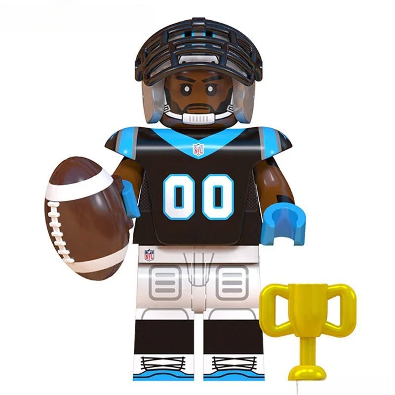 carolina Panthers NFL Football Teams Lego Minifigures Custom Toys - DelsBricks MinifiguresMinifiguresDelsBricks MinifiguresDelsbricks