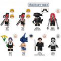 Chainsaw Man anime set of 8 LEGO-compatible minifigure collectible toys for display and diorama scenes-minifigure toys