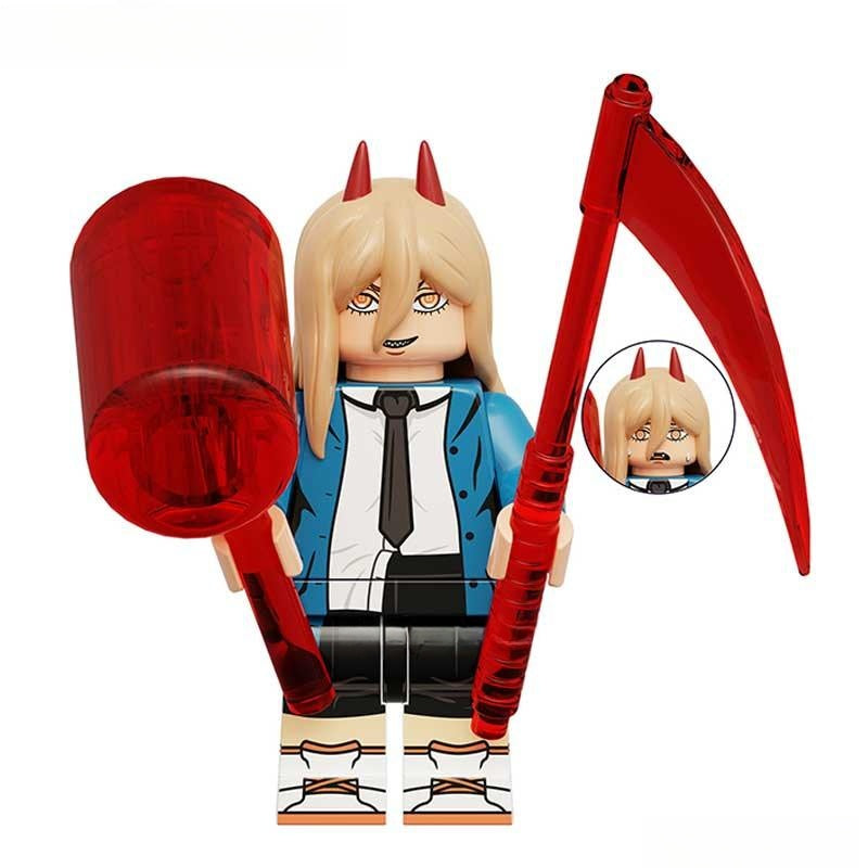 Chainsaw Man Power Lego minifigures compatible anime collectible toy figure-minifigure toys