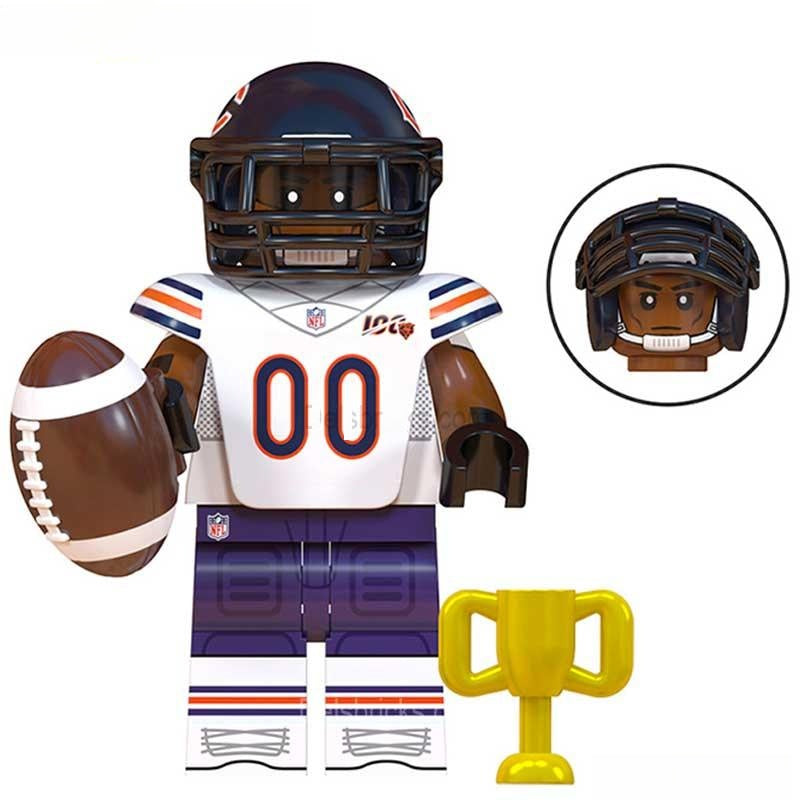 Chicago Bears NFL Football Teams Lego Minifigures Custom Toys - DelsBricks MinifiguresMinifiguresDelsBricks MinifiguresDelsbricks