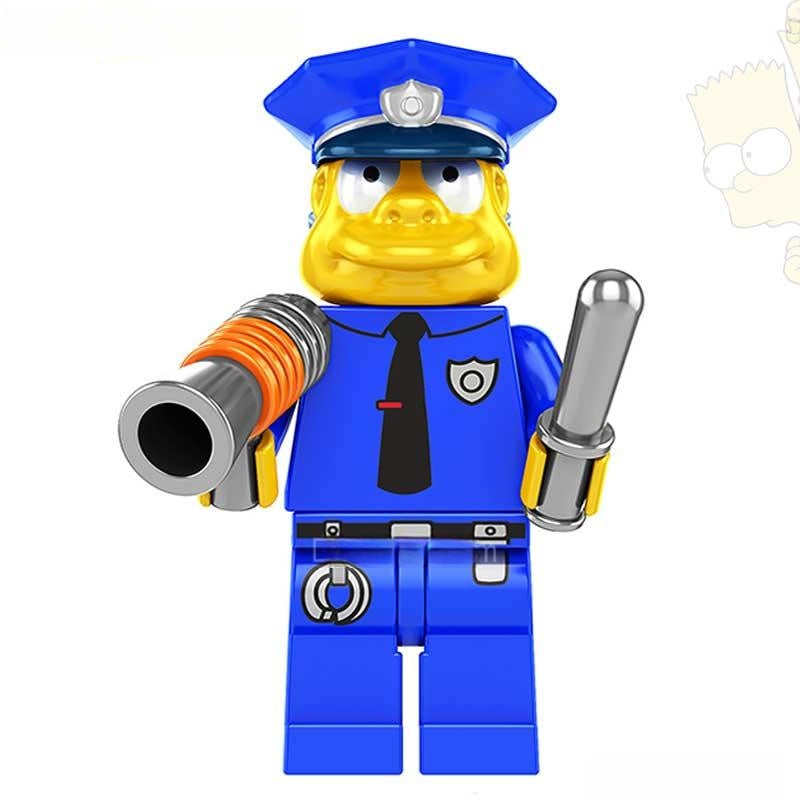Chief Wiggum | The Simpsons Lego Minifigures Custom toys - DelsBricks MinifiguresMinifiguresDelsBricks MinifiguresDelsbricks