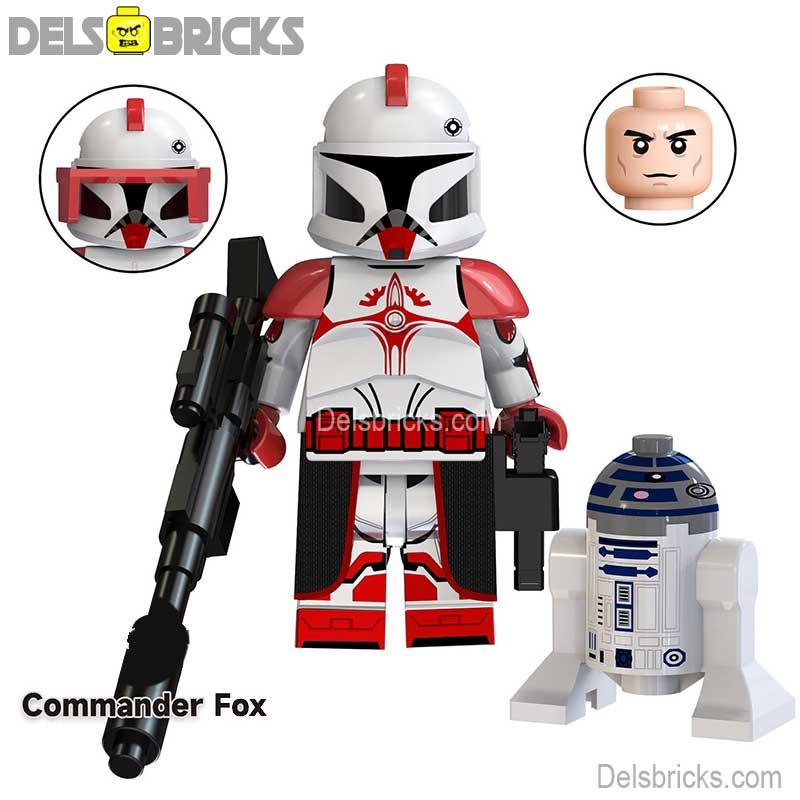 Clone Commander Fox & R2D2 Droid Lego Star wars Minifigures - DelsBricks MinifiguresLego Star Wars MinifiguresDelsBricks MinifiguresDelsbricks.com