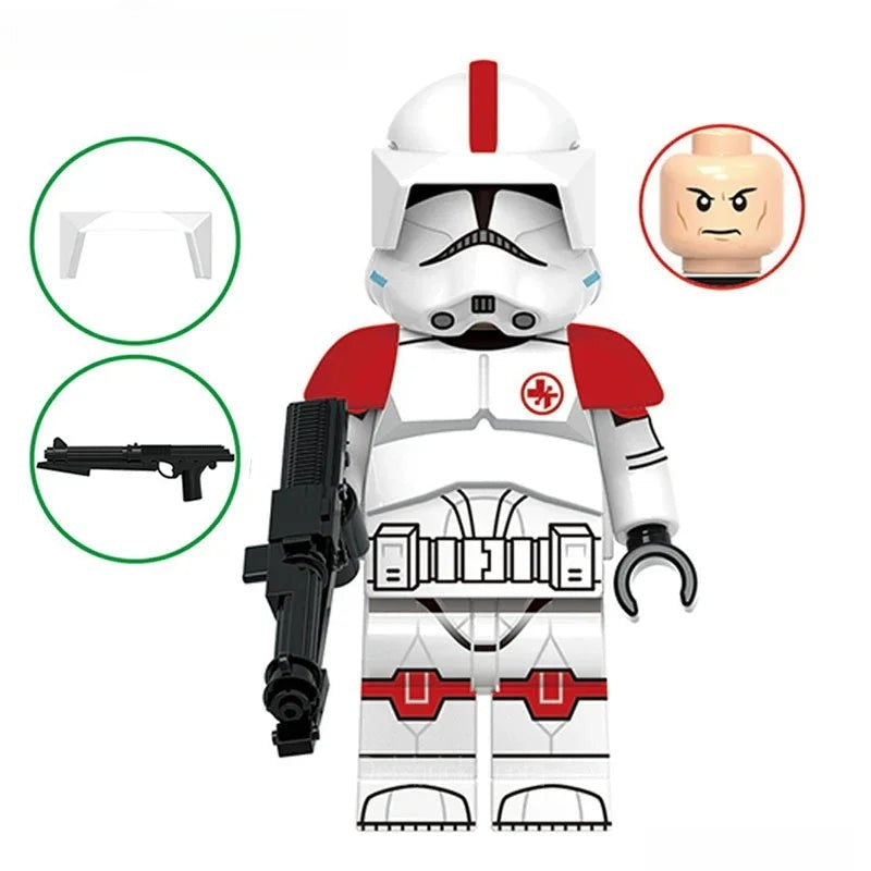 Clone Trooper Medic Star Wars Lego Minifigures Custom Toys - DelsBricks MinifiguresLego Star Wars MinifiguresDelsBricks MinifiguresDelsbricks.com
