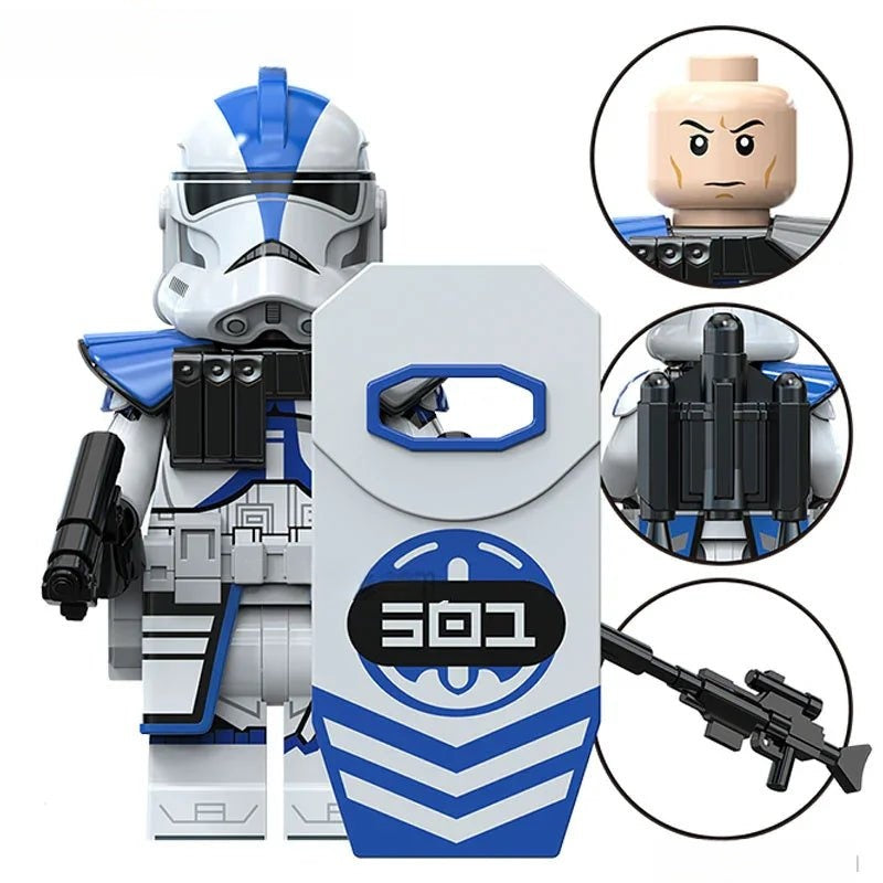 Coric 501st Clone trooper Star Wars Lego Minifigures Custom Toys S3 - DelsBricks MinifiguresLego Star Wars MinifiguresDelsBricks MinifiguresDelsbricks.com