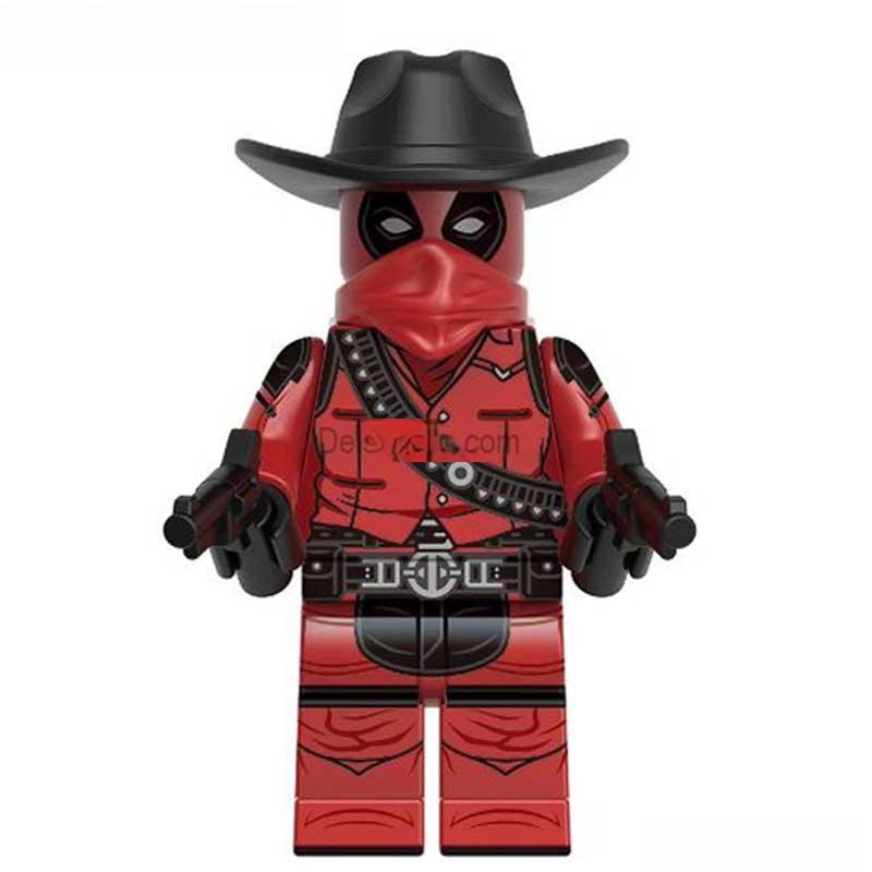 Cowboy deadpool from Deadpool & Wolverine Movie Lego Minifigures Custom Toys - DelsBricks MinifiguresMinifiguresDelsBricks MinifiguresDelsbricks
