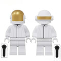 Daft Punk Lego Minifigures Custom Toys (rare set) White - DelsBricks MinifiguresMinifiguresDelsBricks MinifiguresDelsbricks