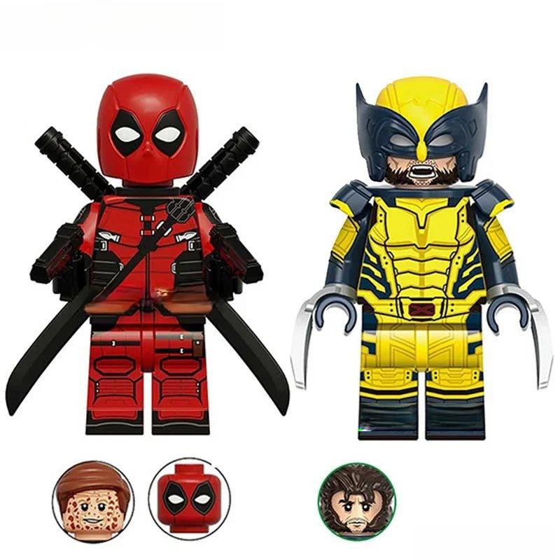 Deadpool & Wolverine SET OF 2 Marvel MCU Lego Minifigures Custom Toys New - DelsBricks MinifiguresMinifiguresDelsBricks MinifiguresDelsbricks