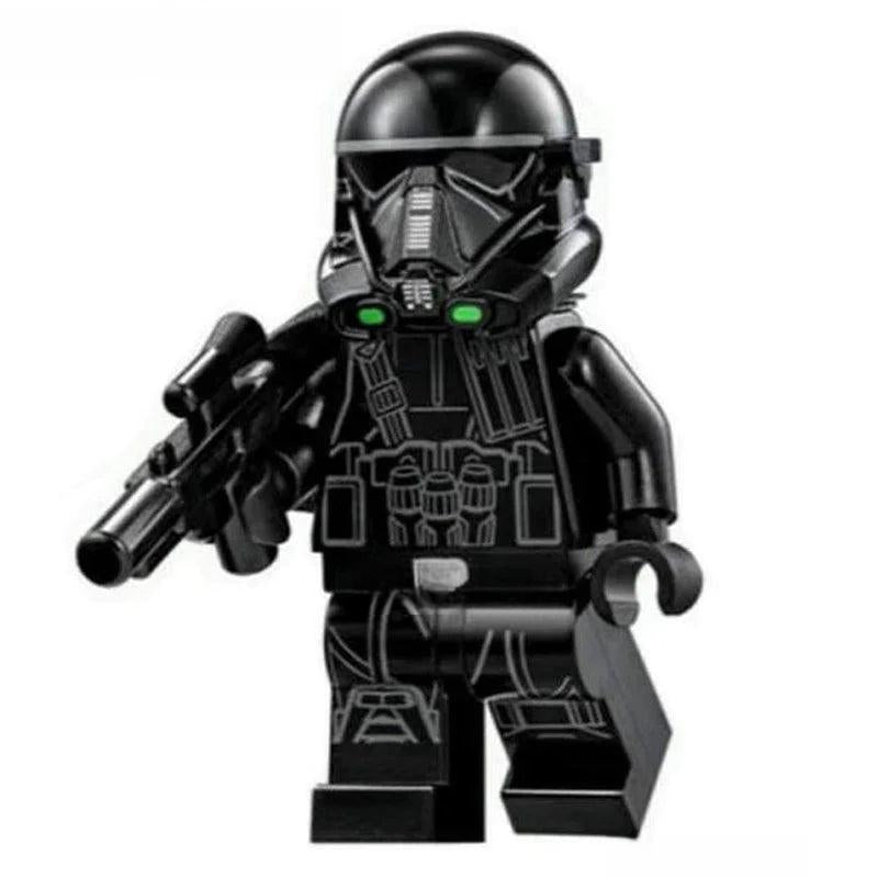 Death Trooper LEGO compatible Star Wars minifigure custom toy with black tactical armor for display and army building-minifigure toys