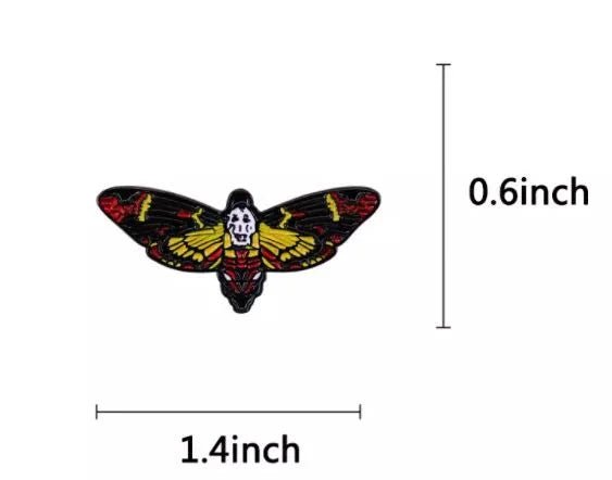 Deaths Head Moth Silence of the Lambs Enamel Pins Near Me - DelsBricks MinifiguresEnamel Pins Copper Lapel fashion PinsDelsBricks MinifiguresDelsbricks.com