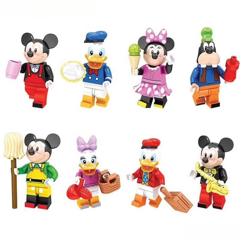 Disney Mickey & Minnie Mouse set of 8 Lego Minifigures Custom Toys - DelsBricks MinifiguresMinifiguresDelsBricks MinifiguresDelsbricks