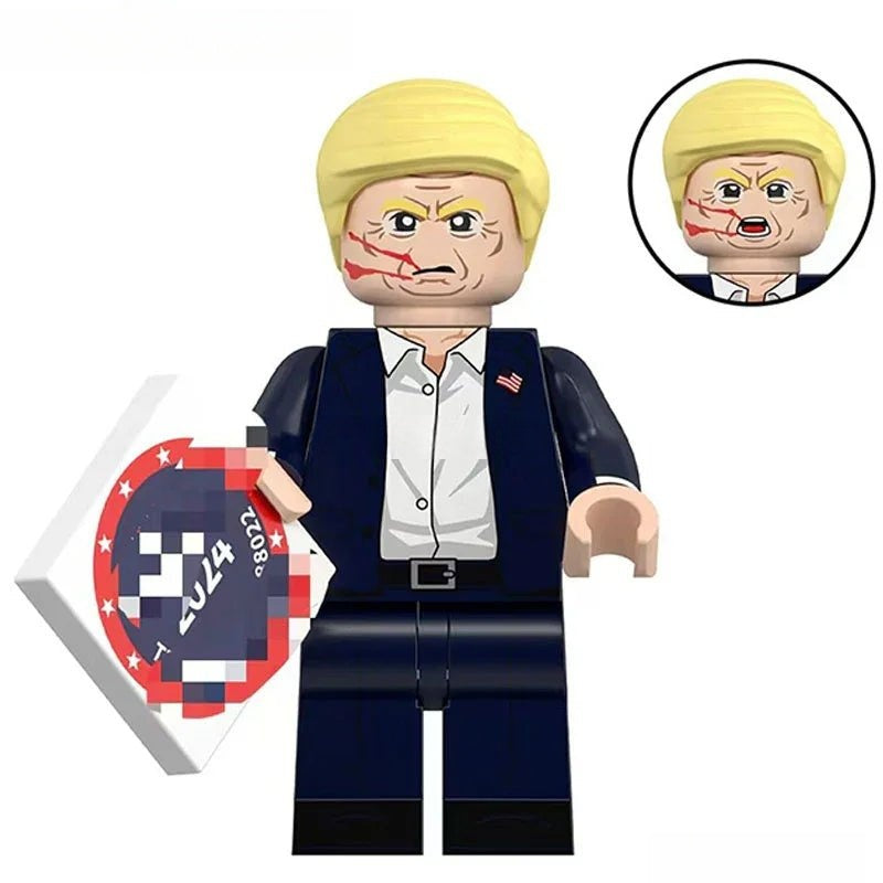 Donald Trump Assassination Attempt Best Lego Minifigures custom toys NEW - DelsBricks MinifiguresLego Star Wars MinifiguresDelsBricks MinifiguresDelsbricks.com