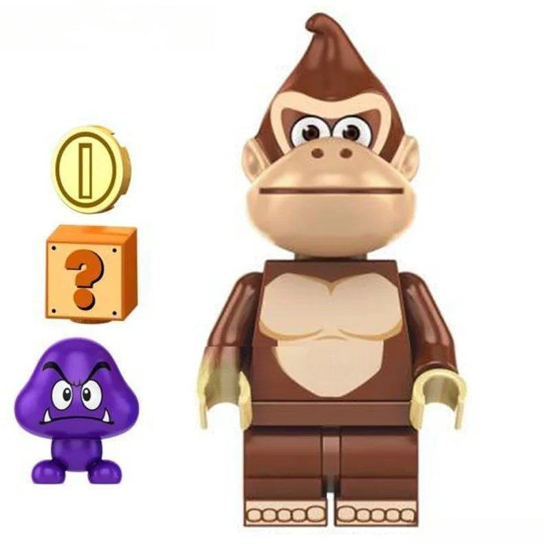 Donkey Kong Super Mario Brothers Lego Minifigures Custom Toys - DelsBricks MinifiguresMinifiguresDelsBricks MinifiguresDelsbricks
