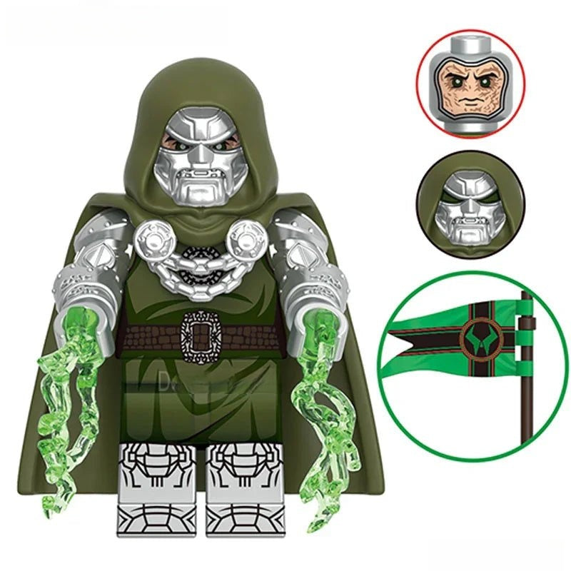 Dr Doom Fantastic Four Lego Minifigures Custom Toys Marvel MCU 3 - DelsBricks MinifiguresMinifiguresDelsBricks MinifiguresDelsbricks