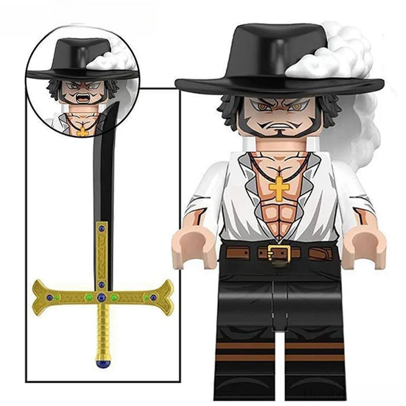 Dracule Mihawk ONE PIECE Anime Lego Minifigures custom toys 1 - DelsBricks MinifiguresMinifiguresDelsBricks MinifiguresDelsbricks