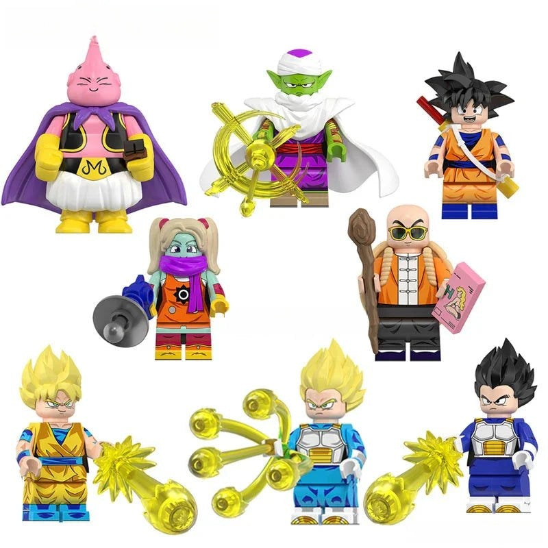 Dragon Ball Z Super set of 8 Lego Minifigures Custom Anime Toys 1 - DelsBricks MinifiguresMinifiguresDelsBricks MinifiguresDelsbricks