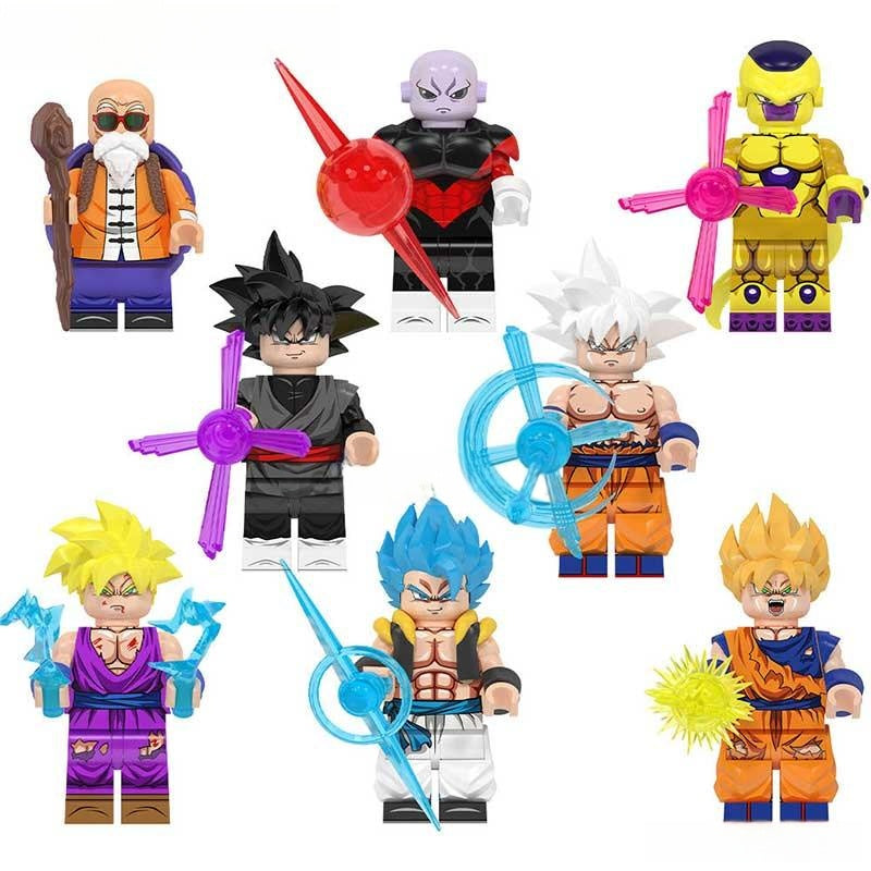 Dragon Ball Z Super set of 8 Lego Minifigures Custom Anime Toys - DelsBricks MinifiguresMinifiguresDelsBricks MinifiguresDelsbricks