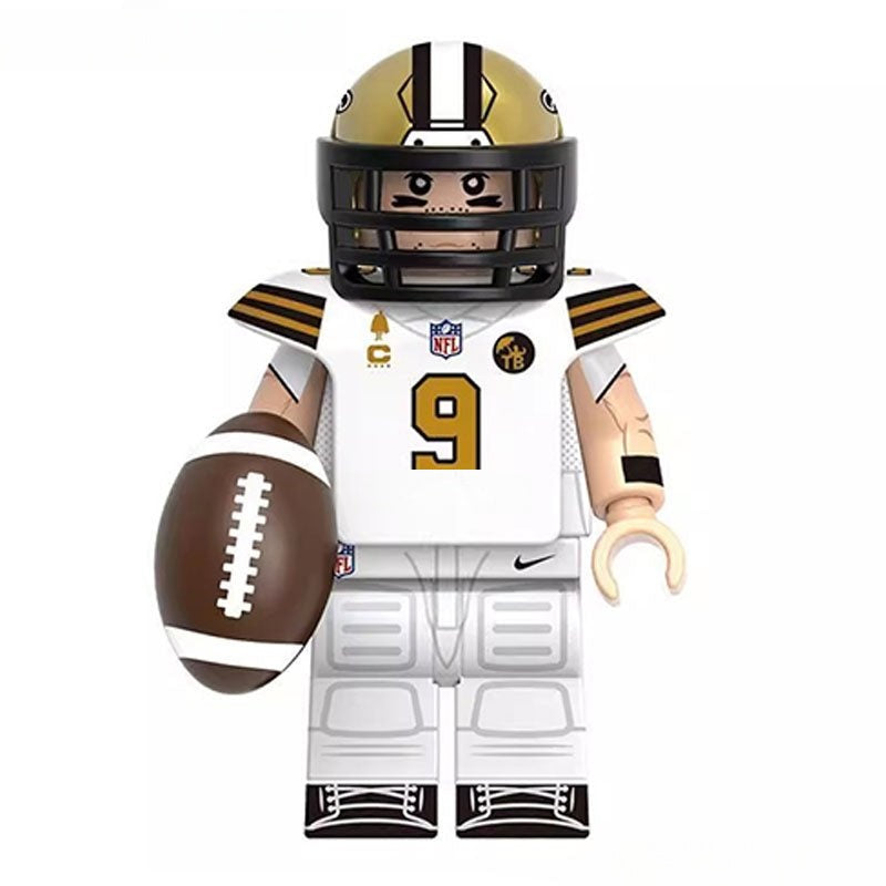 Drew Brees NFL Football Legends Lego Minifigures Custom sports Toys - DelsBricks MinifiguresMinifiguresDelsBricks MinifiguresDelsbricks