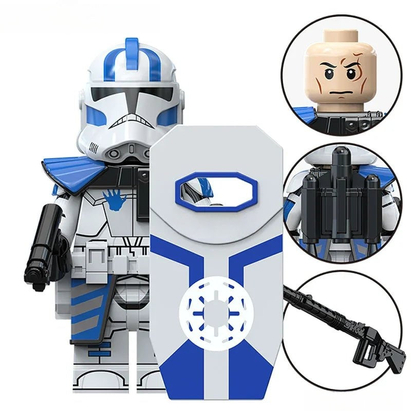 Echo 501st Clone trooper Star Wars Lego Minifigures Custom Toys S3 - DelsBricks MinifiguresLego Star Wars MinifiguresDelsBricks MinifiguresDelsbricks.com