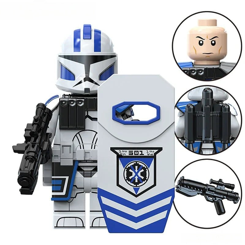 Echo Phase 1 501st Clone trooper Star Wars Lego Minifigures Custom Toys S3 - DelsBricks MinifiguresLego Star Wars MinifiguresDelsBricks MinifiguresDelsbricks.com