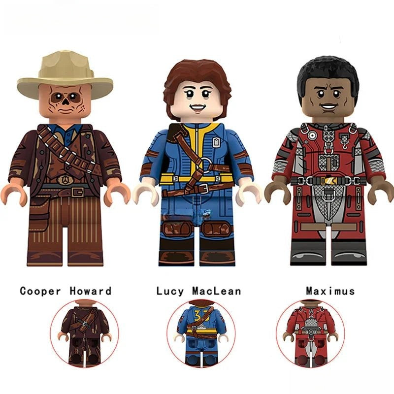 Fallout Lucy, Cooper, Maximus set of 3 Lego Minifigures Custom Toys - DelsBricks MinifiguresMinifiguresDelsBricks MinifiguresDelsbricks
