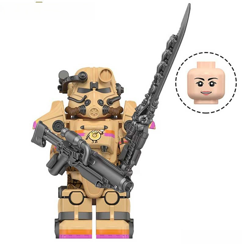 Fallout T - 45 Power Armor Lego Minifigures Custom video Game Toys Set 5 - 8 - DelsBricks MinifiguresMinifiguresDelsBricks MinifiguresDelsbricks