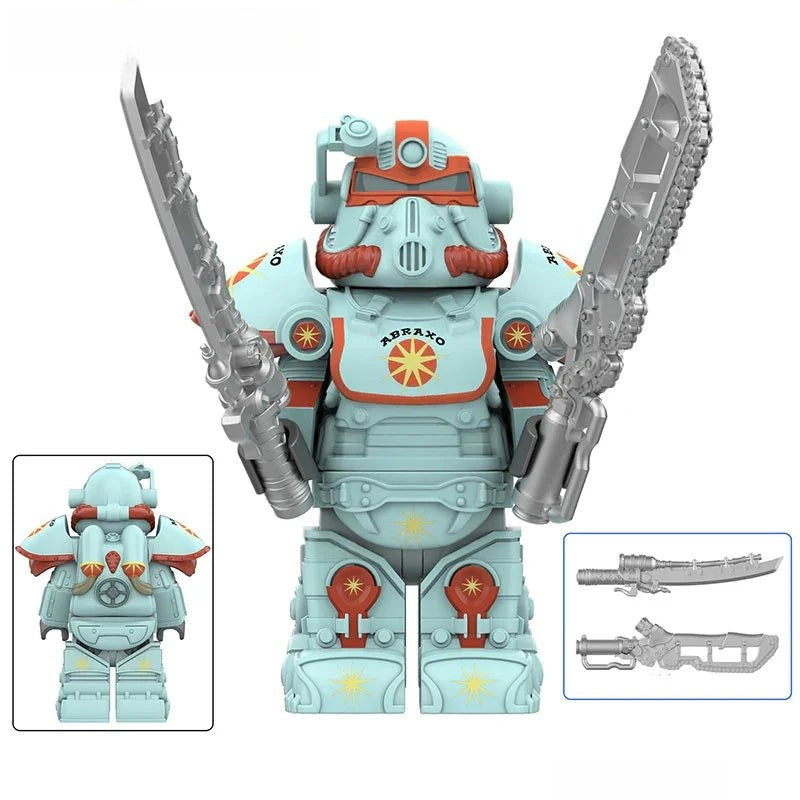 Fallout t - 51 Power Armor Lego Minifigures Custom video Game Toys Set 4 - 6 - DelsBricks MinifiguresMinifiguresDelsBricks MinifiguresDelsbricks
