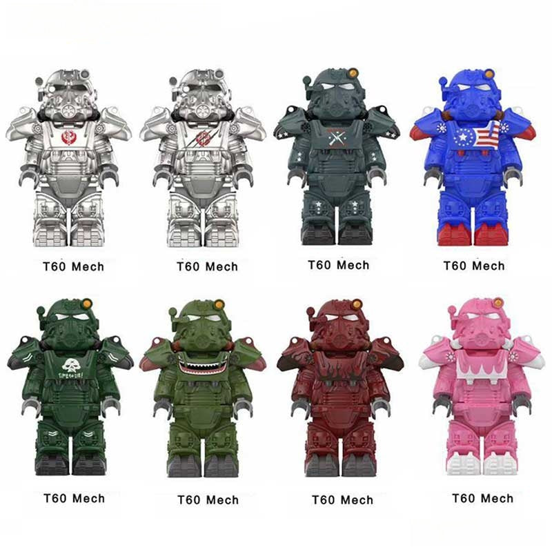 Fallout T - 60 Power Armor Set of 8 Lego Minifigures Custom video Game Toys S1 - DelsBricks MinifiguresMinifiguresDelsBricks MinifiguresDelsbricks
