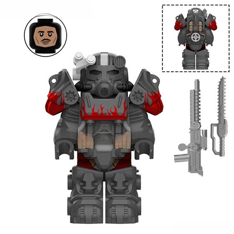 Fallout T60 Power Armor Lego Minifigures Custom video Game Toys 2 - 3 - DelsBricks MinifiguresMinifiguresDelsBricks MinifiguresDelsbricks