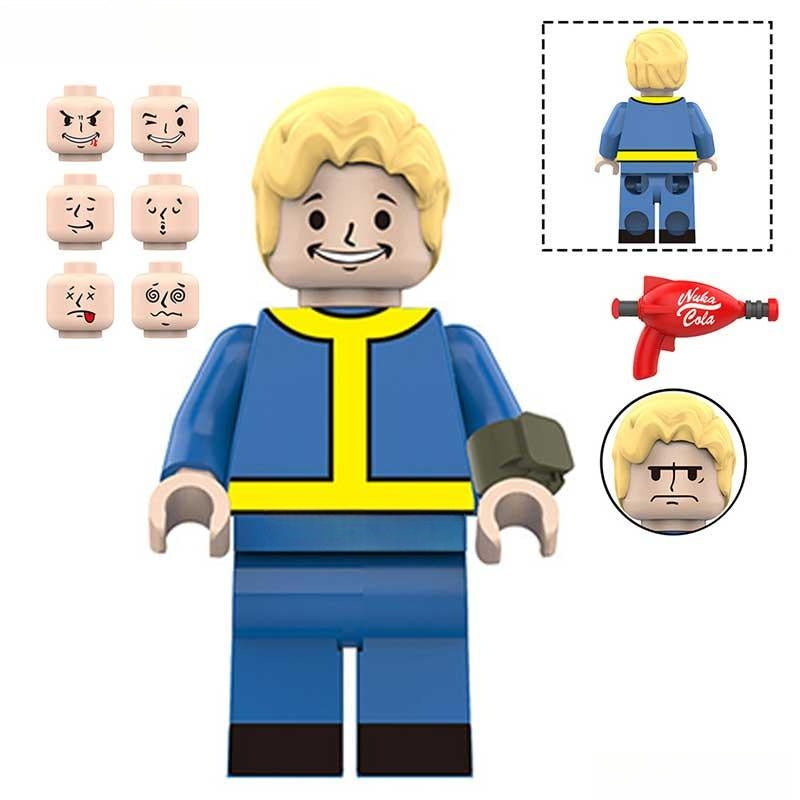 Fallout Vault Boy Lego Minifigures Custom Toys - DelsBricks MinifiguresMinifiguresDelsBricks MinifiguresDelsbricks
