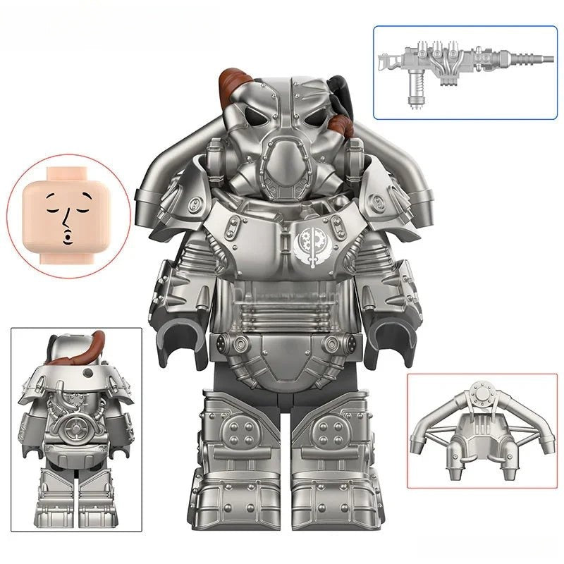 Fallout X - 01 Power Armor Lego Minifigures Custom video Game Toys Set 3 - 2 - DelsBricks MinifiguresMinifiguresDelsBricks MinifiguresDelsbricks