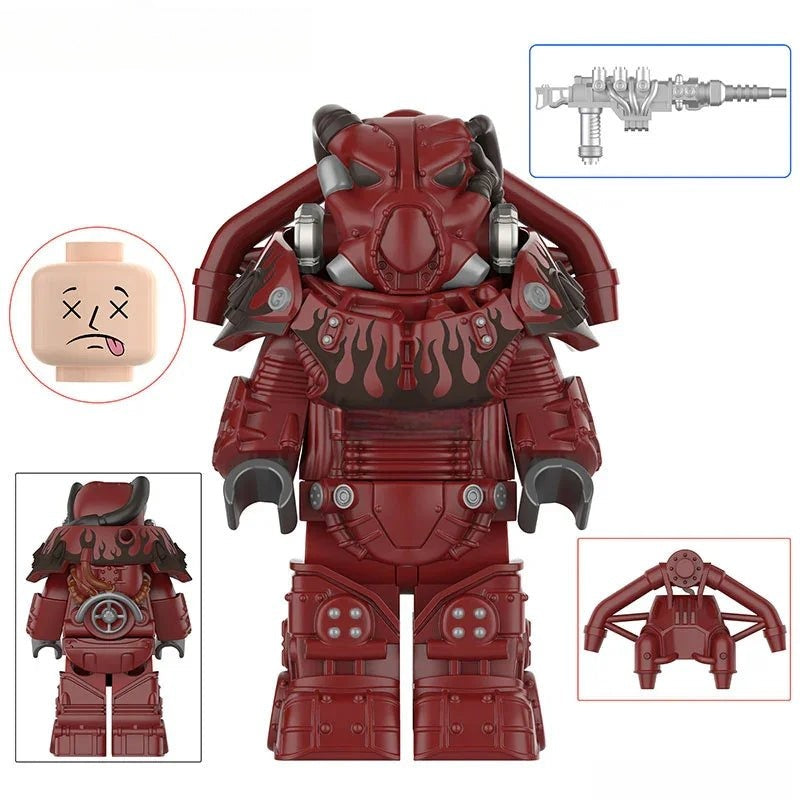Fallout X - 01 Power Armor Lego Minifigures Custom video Game Toys Set 3 - 4 - DelsBricks MinifiguresMinifiguresDelsBricks MinifiguresDelsbricks