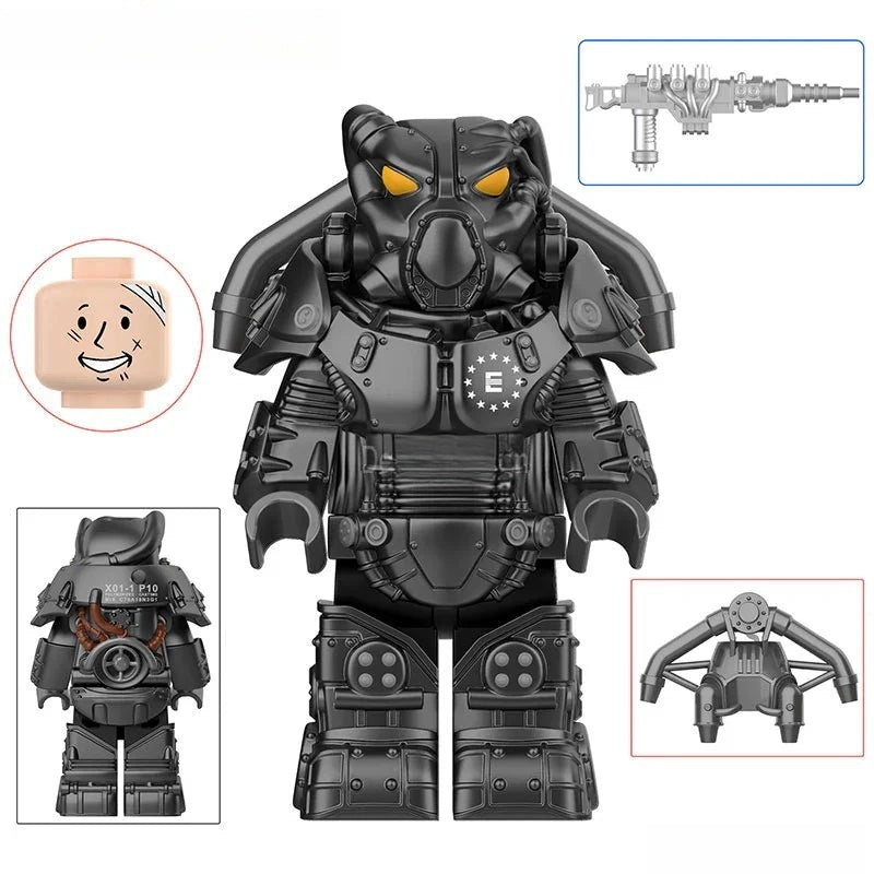 Fallout X - 01 Power Armor Lego Minifigures Custom video Game Toys Set 3 - 6 - DelsBricks MinifiguresMinifiguresDelsBricks MinifiguresDelsbricks