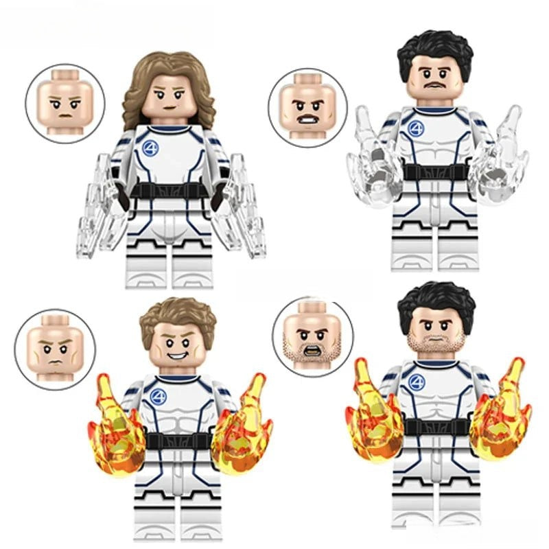 Fantastic Four First Steps Set of 4 Lego Minifigures Custom Toys 2 - DelsBricks MinifiguresMinifiguresDelsBricks MinifiguresDelsbricks